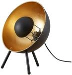 Lindby Tischlampe, Tischleuchte, Dreibein, Modern E27, in schwarz, gold f&uuml;r