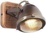 BRILLIANT Lampe Carmen Wood Wandspot burned steel/holz | 1x PAR51, GU10,...