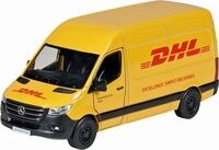 goki Mercedes Benz Sprinter DHL, Spritzguss, 1:48, L= 12,5 cm, 12306, Gelb