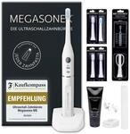 MEGASONEX Ultraschall-Zahnb&uuml;rste M8 Set - zus&auml;tzlich inkl. Zahnpasta, Zungenaufsatz