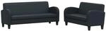 vidaXL Sofa Set 2-TLG. Kunstleder Schwarz Couch Sofagarnitur Polstersofa