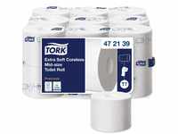 Tork 472139 extra weiches hülsenloses Midi Toilettenpapier in Premium Qualität für