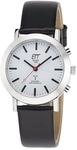 ETT Eco Tech Time Funk-Solar Damenuhr Station Watch mit Lederband ELS-11581-11L
