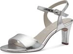 Tamaris Damen Sandalette mit Stilettoabsatz, metallic, 40 EU