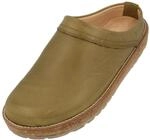 HAFLINGER Travel-Classic Eleganter Clog aus Leder mit Eva-Sohle Oliv (Birmania 713),