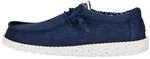 Hey Dude Wally Canvas Herren - Slip on Schuhe - Mokassin Stil, Navy, 45