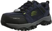 Skechers Herren Greetah Casual Shoes, Navy Suede Leather W/ Textile, 46 EU