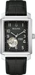 Bulova Herren Armbanduhr Automatic, mit Lederarmband, Geh&auml;usegr&ouml;&szlig;e: 49x33 mm,