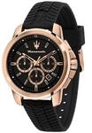 Maserati Herrenuhr, Successo Kollektion, aus Edelstahl, Rosegold PVD, Silikon, mit
