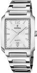 Festina Herrenuhr Analog aus Edelstahl 316l Silberfarben | Quarzwerk, Kalender,