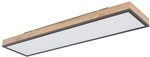 GLOBO LED-Deckenleuchte - Braun - Graphitgrau - MDF - Metall - B 80 cm