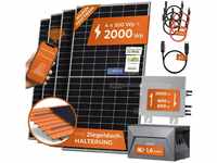 Solarway Balkonkraftwerk 2000W Komplett Steckdose mit 1,6kWh Anker Speicher -...
