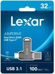 Lexar 32GB JumpDrive Dual Drive D35c USB 3.1 Type-C, Flash-Laufwerk