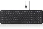 Perixx PERIBOARD-213U Kabellose kompakte Schicke Tastatur mit leisen Scherentasten