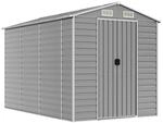 vidaXL Gartenhaus Hellgrau 191 x 300 x 198 cm Verzinkter Stahl