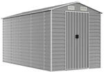vidaXL Gartenhaus Hellgrau 191x385x198 cm Verzinkter Stahl