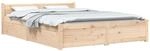 vidaXL Bett mit Schubladen Holzbett Massivholzbett Bettrahmen Bettgestell...