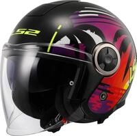 LS2, Jet-Motorradhelm CLASSY PALM Black, S