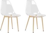vidaXL Esszimmerst&uuml;hle 2 STK. Transparent PET