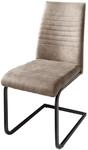 invicta INTERIOR Industrial Freischwinger Stuhl Apartment antik Taupe mit