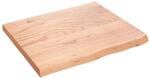 vidaXL Tischplatte Hellbraun 60x50x(2-4) cm Massivholz Eiche Behandelt