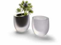 Philippi - OPAK Vase oder Gefäß - Weiß - von Hand gefertigt - Glaskunst in