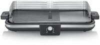 Severin Tisch-Grill Plancha, bis zu 8 Personen, 50x30cm, glatte und gerippte