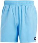 adidas Herren Solid CLX Short-Length Swim Shorts, Blue Burst/White, M