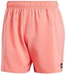 Adidas Herren Solid CLX Short-Length Swim Shorts, Preloved Scarlet/White, M
