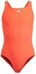 adidas M&auml;dchen Cut 3-Stripes Swimsuit, Bright Red/White, 7-8 Years