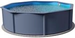 Planet Pool Stahlwandpool rund Classic 360x120 cm, Stahl 0,4 mm anthrazit,...