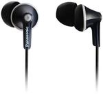 Panasonic RP-HJE125E-K Ergofit In-Ear-Kopfh&ouml;rer mit kraftvollem Klang, bequemem