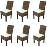 Mendler 6er-Set Esszimmerstuhl Korbstuhl M69 Stuhl Bali Bananengeflecht -...