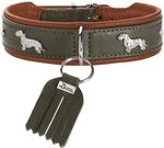 HUNTER M&uuml;nchen Teckelhalsband | Leder, Dackel-Bes&auml;tze, weich & robust,