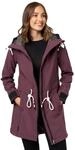 MARIKOO Damen Softshell Mantel mit Kapuze Softshelljacke B964