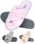 soxo Pl&uuml;sch Hausschuhe Damen Pantoletten Sommer Latschen Cozy Slipper G&auml;ste