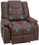 HOMCOM Relaxsessel Massagesessel Fernsehsessel mit Liegefunktion Vibration...