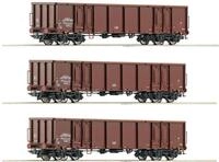 Roco 6600103 H0 3er-Set Offene G&uuml;terwagen der DR