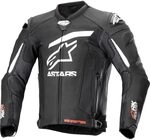 Alpinestars GP Plus R V4 Rideknit perforierte Motorrad Lederjacke, schwarz/wei&szlig;, 58