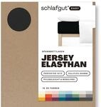 schlafgut Easy Spannbettlaken 90x200 cm Jersey mit Elasthan, Off-Black