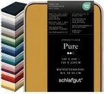 schlafgut Pure Spannbettlaken 120x200 cm Bio-Baumwolle Jersey, Yellow Deep