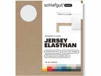Schlafgut Easy Jersey Elasthan Spannbettlaken 90x190 bis 100x220 Full-White,
