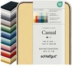 schlafgut Casual Spannbettlaken 140x200 cm 100% Bio-Baumwolle, Yellow Mid