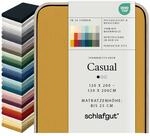 schlafgut Casual Spannbettlaken 120x200 cm 100% Bio-Baumwolle, Yellow Deep