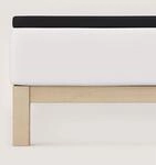 Schlafgut Pure Topper Spannbettlaken S bis 100x220cm Off-Black aus 100%...