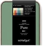 schlafgut Pure Topper Spannbettlaken 120x200 cm Bio-Baumwolle, Green Mid