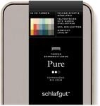 schlafgut Pure Topper Spannbettlaken 120x200 cm Bio-Baumwolle, Sand Mid