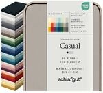 schlafgut Casual Spannbettlaken 90x200 cm 100% Bio-Baumwolle, Sand Mid