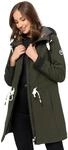 MARIKOO Damen Softshell Mantel mit Kapuze Softshelljacke B964