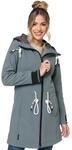 MARIKOO Damen Softshell Mantel mit Kapuze Softshelljacke B964